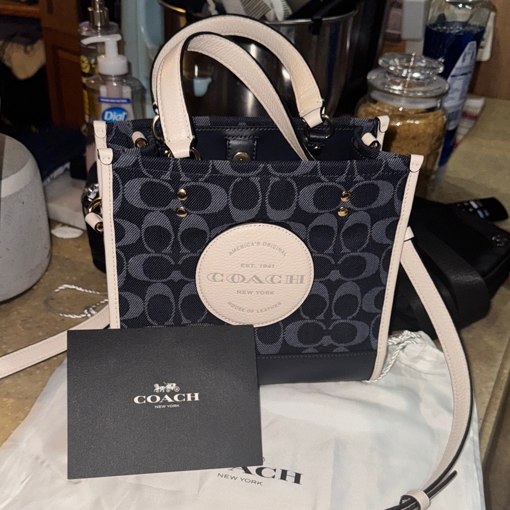 Coach Navy and Cream Crossbody Bag